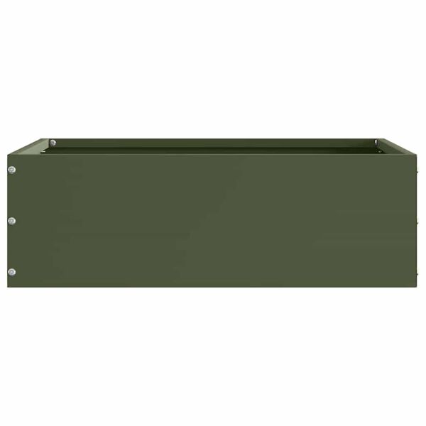 vidaXL Bordure de Pelouse Vert olive 40 x 40 x 13 cm Acier