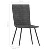 vidaXL Chaises &agrave; manger lot de 2 gris velours