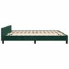 vidaXL Cadre de lit sans matelas vert fonc&eacute; 160x200 cm velours
