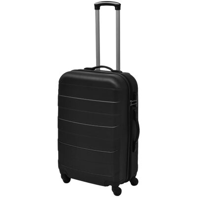 vidaXL Ensemble de valises rigides 3 pcs Noir 45,5/55/66 cm