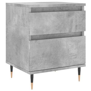 vidaXL Table de chevet gris b&eacute;ton 40x35x50 cm bois d&rsquo;ing&eacute;nierie