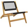 vidaXL Chaise de jardin et repose-pieds Bois teck solide et polyester