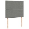 vidaXL Sommier &agrave; lattes de lit matelas LED gris fonc&eacute; 120x190 cm tissu