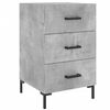 vidaXL Table de chevet gris b&eacute;ton 40x40x66 cm bois d'ing&eacute;nierie