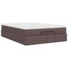 VidaXL Cadre de lit ottoman avec matelas marron fonc&eacute; 140x190 cm tissu
