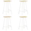 vidaXL Tabourets de bar lot de 4 bois de manguier massif