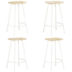 vidaXL Tabourets de bar lot de 4 bois de manguier massif
