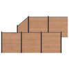 vidaXL Ensemble de Cl&ocirc;ture 6 pc 965 x 186 cm WPC et Aluminium Marron