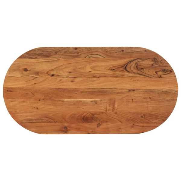 vidaXL Dessus de table 100x50x2,5 cm ovale bois massif d'acacia