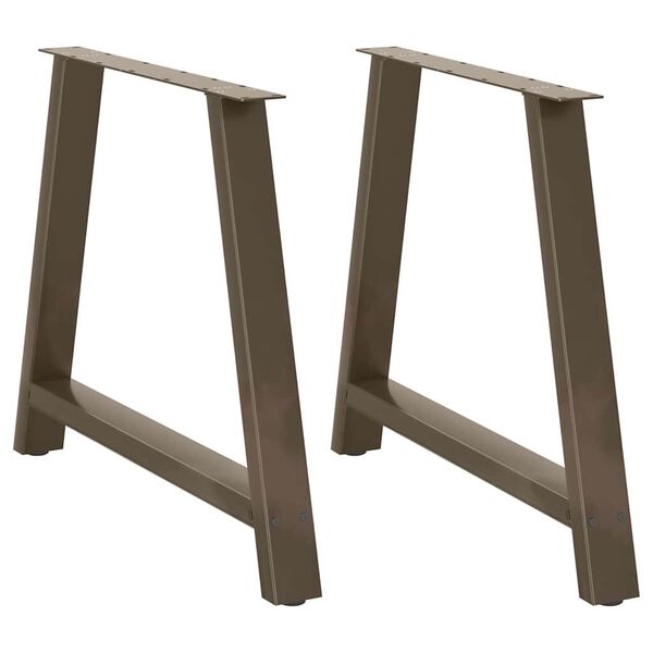 vidaXL Pieds de table &agrave; manger en forme de A 2 pi&egrave;ces 90 x (72-73) cm Acier