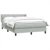 vidaXL Sommier &agrave; lattes de lit et matelas gris clair 160x210cm velours