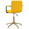 vidaXL Chaise pivotante de salle &agrave; manger Jaune moutarde Velours