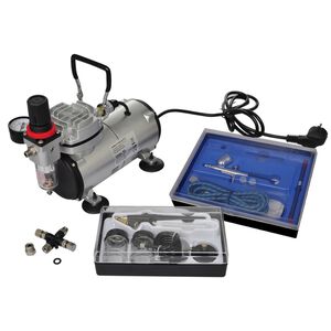 vidaXL Kit de compresseur d'a&eacute;rographe avec 2 pistolets