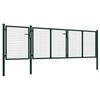 vidaXL Portail de jardin en acier vert 400 x 75 cm