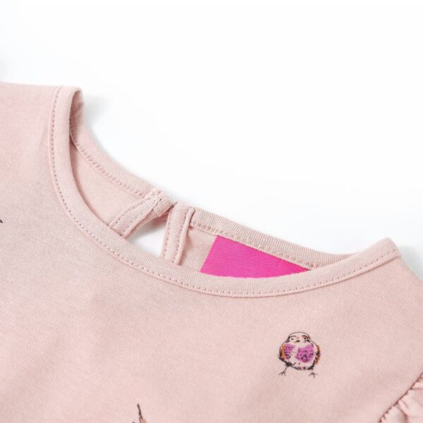 T-shirt pour enfants à manches longues rose 128
