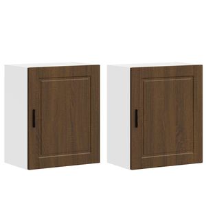 vidaXL Armoires murales de cuisine 2 pcs Porto ch&ecirc;ne marron