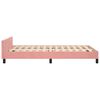vidaXL Cadre de lit sans matelas rose 120x190 cm velours