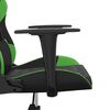 vidaXL Chaise de jeu Noir et vert Similicuir
