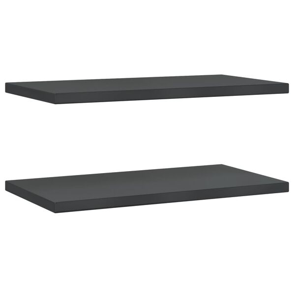 vidaXL Étagères murales 2 pcs 75x40x3 cm noir acier inoxydable