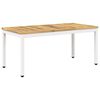 vidaXL Table basse Blanc 50 x 100,5 x 45 cm Bois d'Acacia Massif