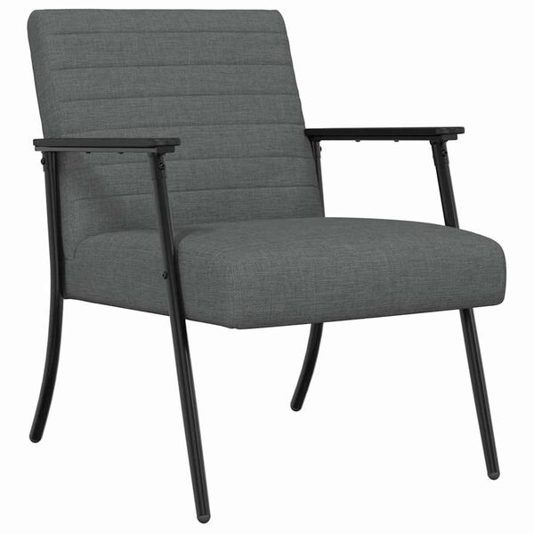 vidaXL fauteuil Gris fonc&eacute; 59 x 75 x 78 cm tissu