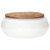 vidaXL Table basse Blanc 68x68x30 cm Bois de récupération solide