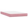 vidaXL Sommier &agrave; lattes de lit avec matelas et LED rose 120x220 cm velours