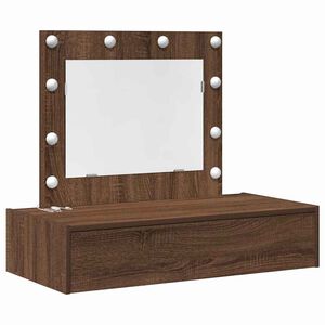 vidaXL Table de Toilette Marron 83 x 40 x 70 cm Bois d'ing&eacute;nierie