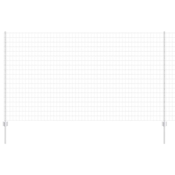 vidaXL Cl&ocirc;ture avec poteau Argent&eacute; 1,4 x 10 m Acier