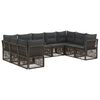 vidaXL Ensemble de canap&eacute; de jardin 9 pcs Gris polyrotin