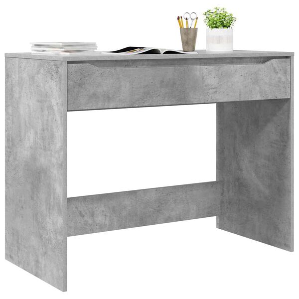 vidaXL Bureau Gris b&eacute;ton 100 x 50 x 78 cm Bois d'ing&eacute;nierie
