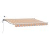 vidaXL Auvent r&eacute;tractable &eacute;lectrique Bleu, Orange, Blanc 3 x 2,5 m