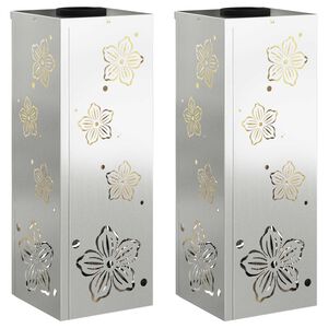 vidaXL Lumi&egrave;re de chemin LED solaire 2 pcs Galvanis&eacute; Galvanis&eacute;