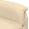vidaXL Fauteuil électrique de massage Crème Tissu