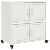 vidaXL Buffet blanc 68x39x72 cm acier
