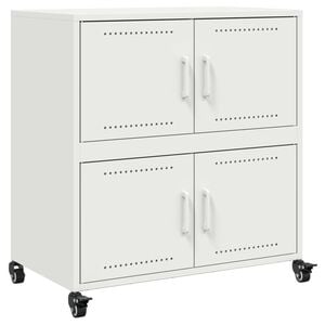 vidaXL Buffet blanc 68x39x72 cm acier
