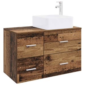 vidaXL Ensemble de mobilier de salle de bain 2 pcs Bois ancien