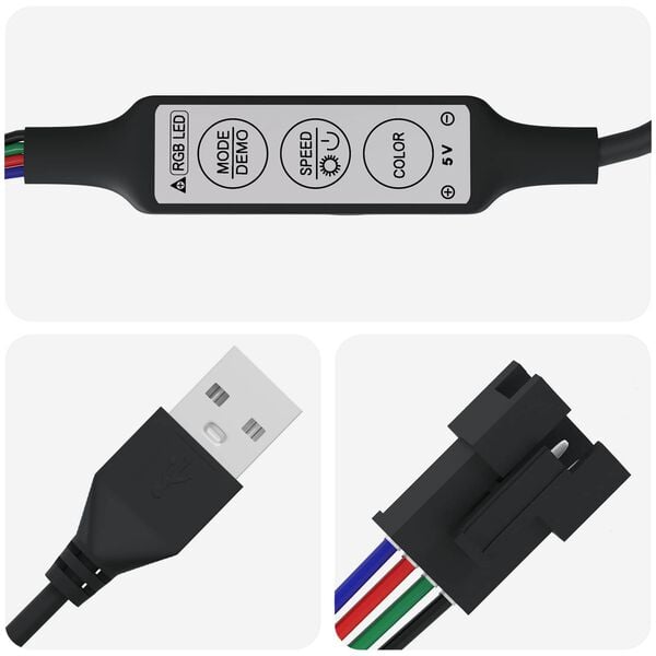 vidaXL Bande LED 2 pcs Noir et Blanc 1745 mm Cuivre et plastique