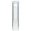 vidaXL Panier de gabions arqu&eacute; 400x50x200/220 cm Fer galvanis&eacute;