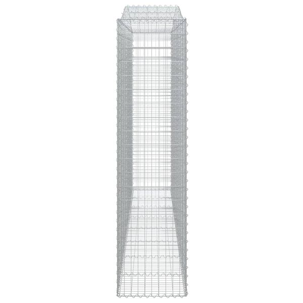 vidaXL Panier de gabions arqu&eacute; 400x50x200/220 cm Fer galvanis&eacute;