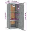 vidaXL Armoire suspendue Sonoma gris 35x34x90 cm Bois d'ing&eacute;nierie