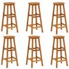 vidaXL Tabourets de bar lot de 6 bois d'acacia solide