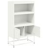 vidaXL Buffet haut blanc 68,5x38,5x123,5 cm acier