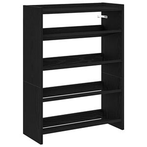 vidaXL &Eacute;tag&egrave;re &agrave; chaussures noir 60x25x81 cm bois d'ing&eacute;nierie