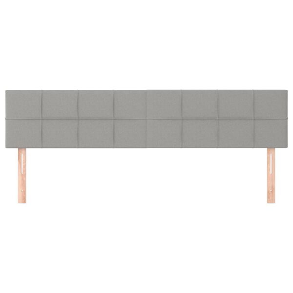 vidaXL T&ecirc;tes de lit Gris clair 160x5x78/88 cm Tissu