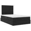 vidaXL Lit avec rangement et matelas Noir 120 x 190 cm Velours