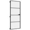 vidaXL Porte int&eacute;rieure mince noir 83x201,5 cm verre tremp&eacute; aluminium