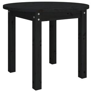 vidaXL Table basse Noir &Oslash; 55x45 cm Bois massif de pin