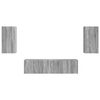 vidaXL Ensemble meuble TV 4 pcs Gris Sonoma Bois d'ing&eacute;nierie