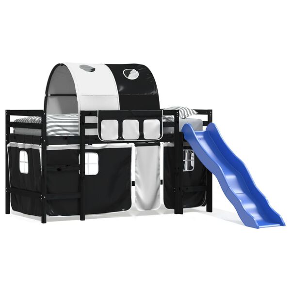 vidaXL Lit mezzanine enfants avec tunnel sans matelas 90x190 cm